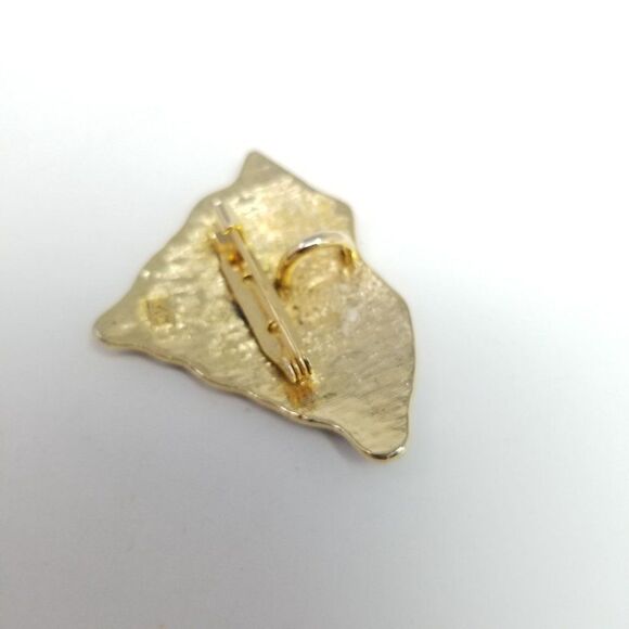 Vintage South Carolina Flag Brooch State Shape, Red Black White, Enamel Pin - Picture 4 of 7